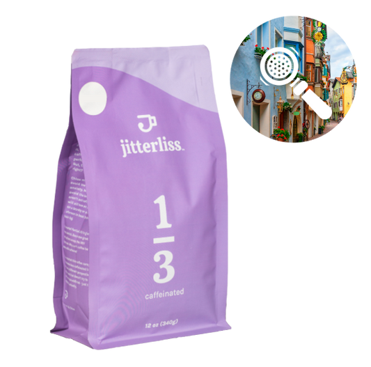 Jitterliss ⅓ Caff Espresso Beans (12oz)